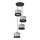 Lámpara colgante HELEN 4xE27/15W/230V negro/gris/dorado