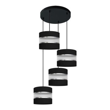 Lámpara colgante HELEN 4xE27/15W/230V negro