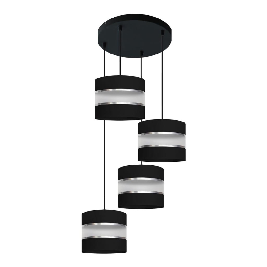 Lámpara colgante HELEN 4xE27/15W/230V negro