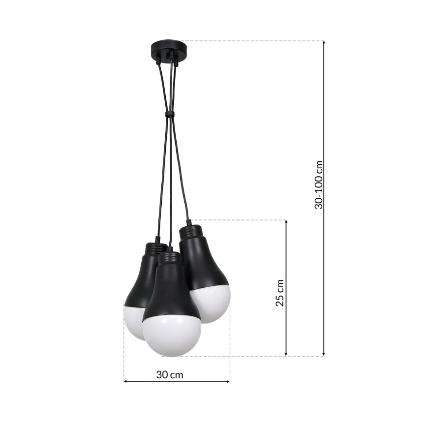 Lámpara colgante HELIOS 3xE14/40W/230V