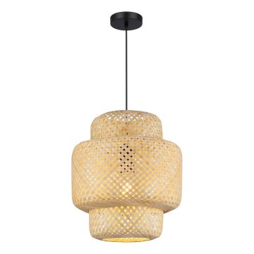 Lámpara colgante HESTIA 1xE27/60W/230V diá. 30 cm bambú