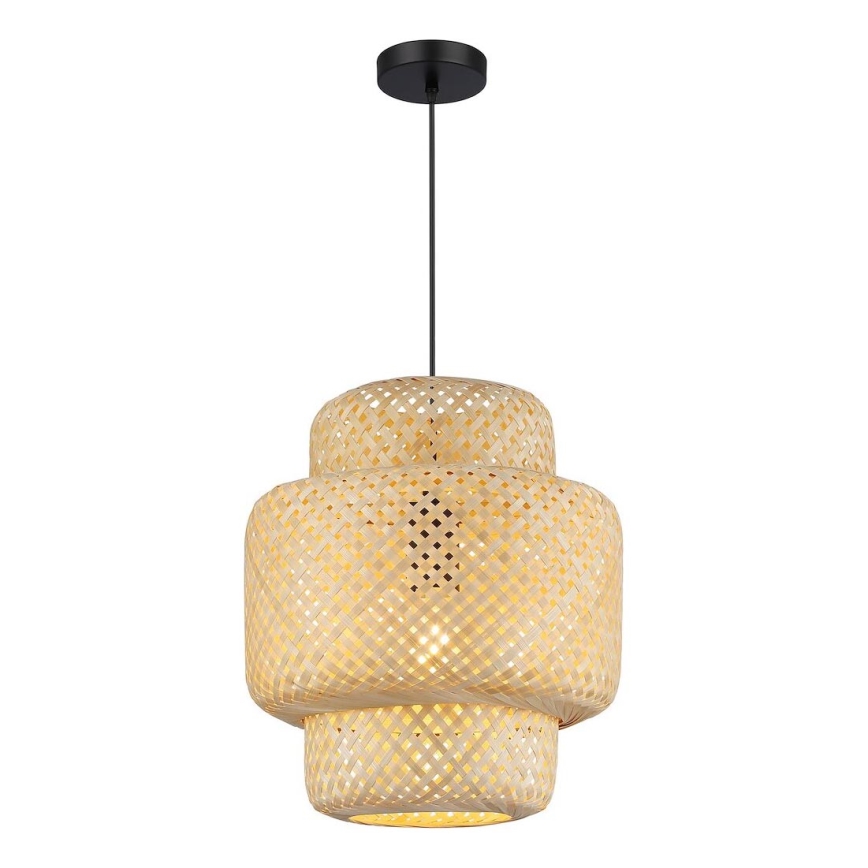 Lámpara colgante HESTIA 1xE27/60W/230V diá. 30 cm bambú