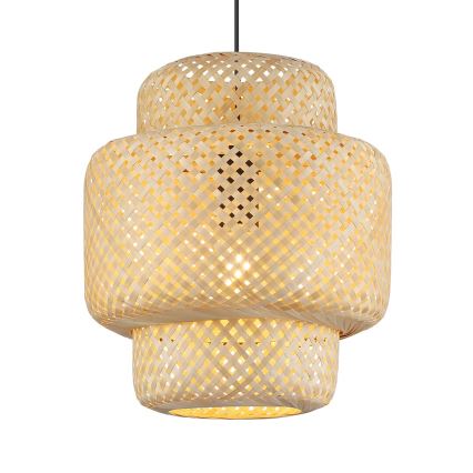 Lámpara colgante HESTIA 1xE27/60W/230V diá. 30 cm bambú