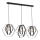 Lámpara colgante HEXAGON 3xE27/60W/230V negro/cromo brillante