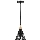 Lámpara colgante HIRA 1xE27/60W/230V diá. 18 cm negro