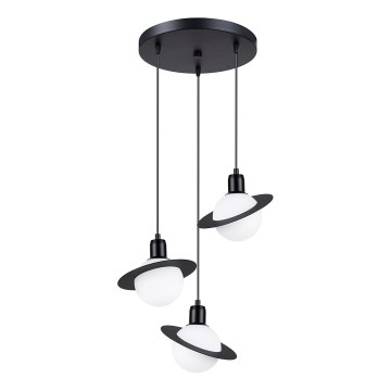 Lámpara colgante HYPERION 3xG9/8W/230V negro