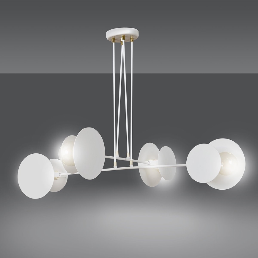 Lámpara colgante IDEA 4xE27/15W/230V blanco