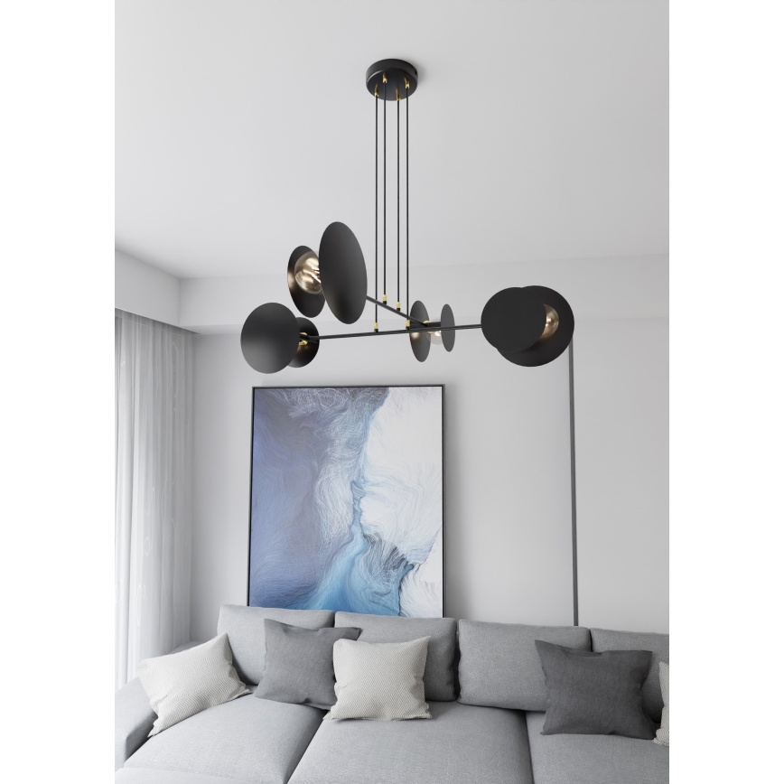 Lámpara colgante IDEA 4xE27/15W/230V negro