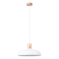 Lámpara colgante INDY 1xE27/15W/230V diá. 38 cm blanco