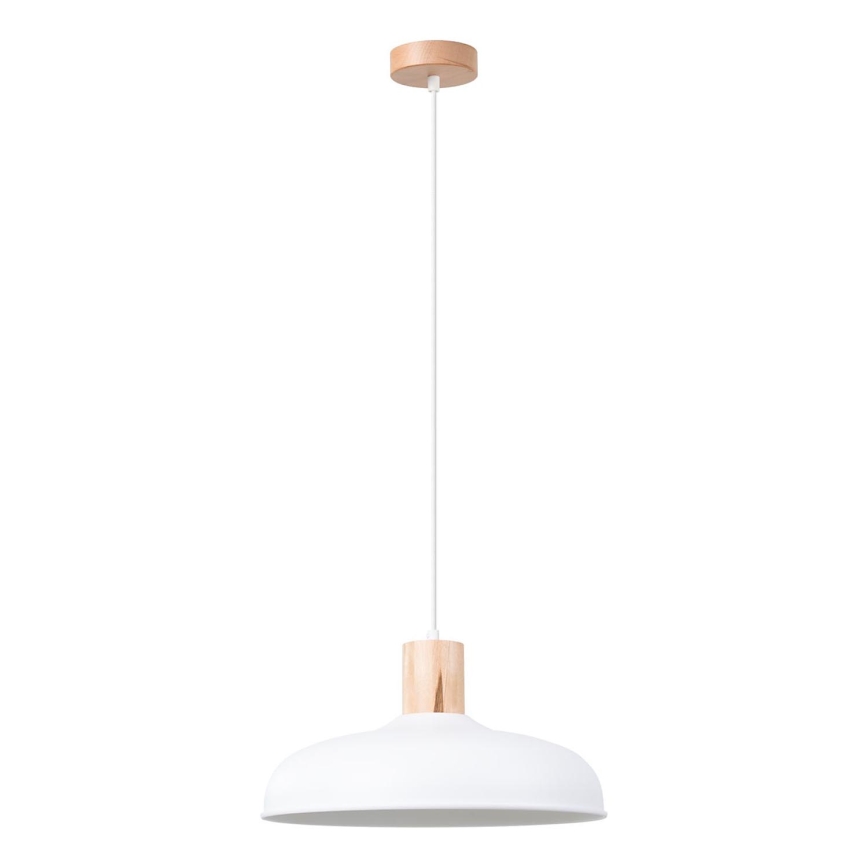 Lámpara colgante INDY 1xE27/15W/230V diá. 38 cm blanco