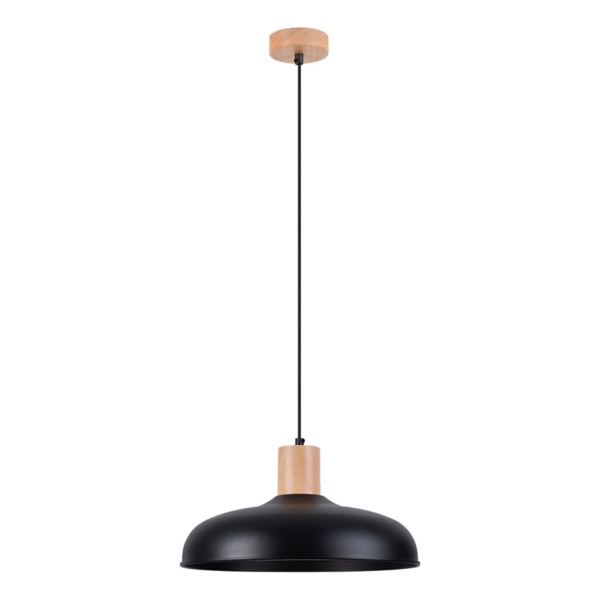 Lámpara colgante INDY 1xE27/15W/230V diá. 38 cm negro