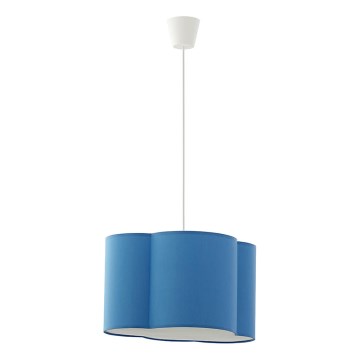 Lámpara colgante infantil CLOUD 1xE27/25W/230V azul