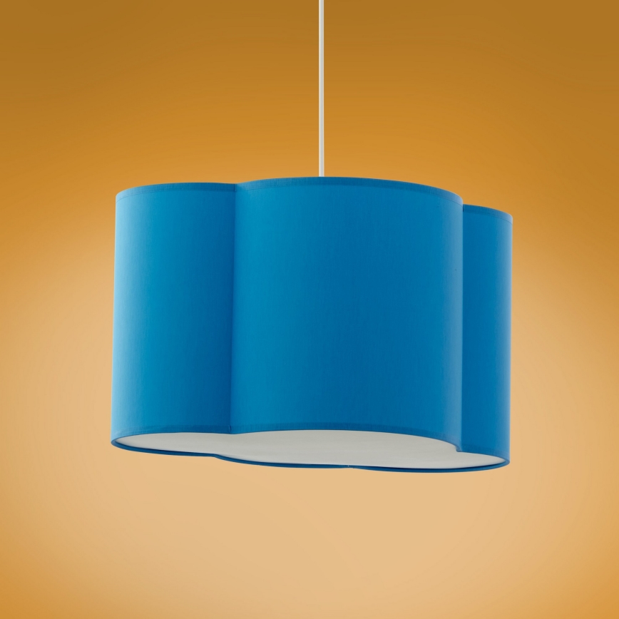 Lámpara colgante infantil CLOUD 1xE27/25W/230V azul