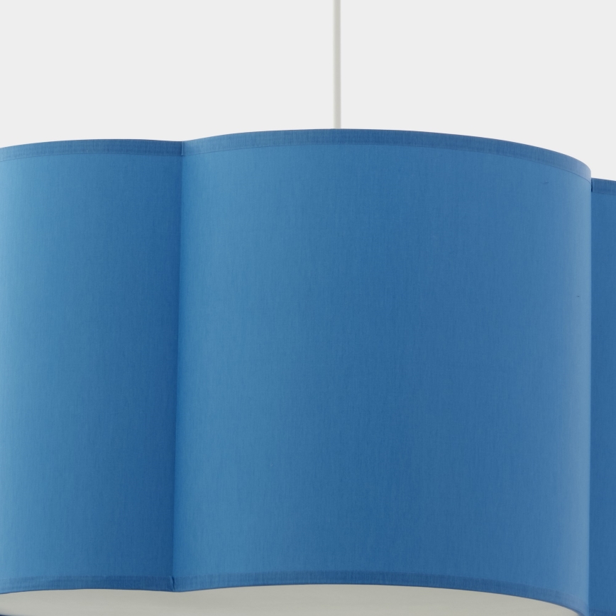 Lámpara colgante infantil CLOUD 1xE27/25W/230V azul