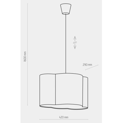 Lámpara colgante infantil CLOUD 1xE27/25W/230V azul