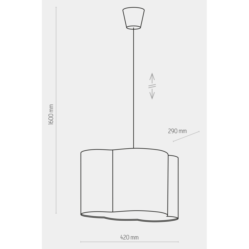 Lámpara colgante infantil CLOUD 1xE27/25W/230V azul