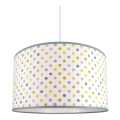 Lámpara colgante infantil DOTS GREEN 1xE27/60W/230V