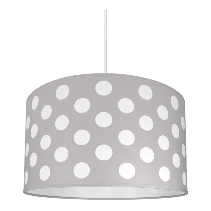 Lámpara colgante infantil DOTS GREY 1xE27/60W/230V