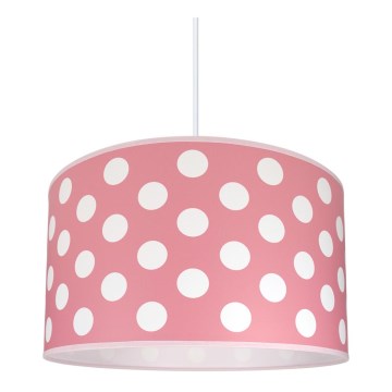 Lámpara colgante infantil DOTS PINK 1xE27/60W/230V