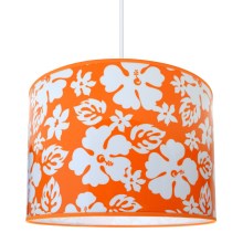 Lámpara colgante infantil FLOWERS 1xE27/60W/230V naranja