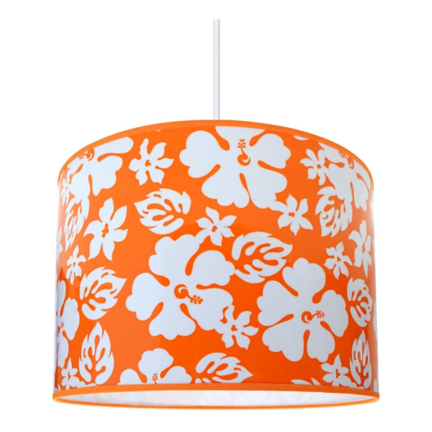 Lámpara colgante infantil FLOWERS 1xE27/60W/230V naranja