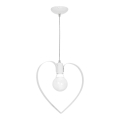 Lámpara colgante infantil LOVE 1xE27/60W/230V blanco