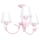 Lámpara colgante infantil MARIPOSA 3xE14/60W rosa