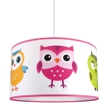 Lámpara colgante infantil OWL 1xE27/60W/230V