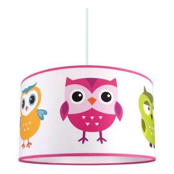 Lámpara colgante infantil OWL 1xE27/60W/230V