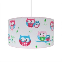 Lámpara colgante infantil OWLS 1xE27/60W/230V blanca
