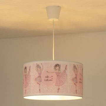 Lámpara colgante infantil PRINT M 1xE27/40W/230V bailarinas