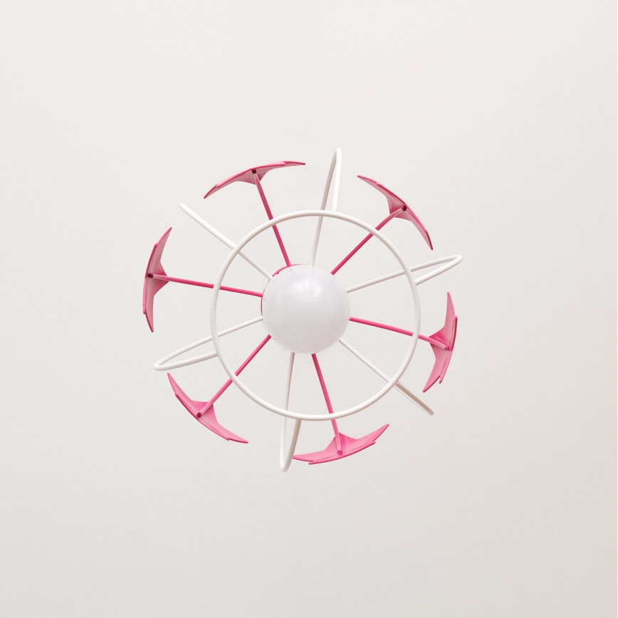 Lámpara colgante infantil STARS 1xE27/15W/230V rosa/blanco