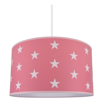 Lámpara colgante infantil STARS PINK 1xE27/60W/230V