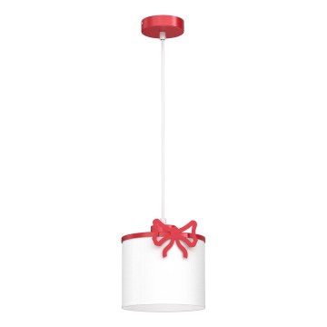Lámpara colgante infantil SWEET 1xE27/15W/230V blanco/rojo/Arco