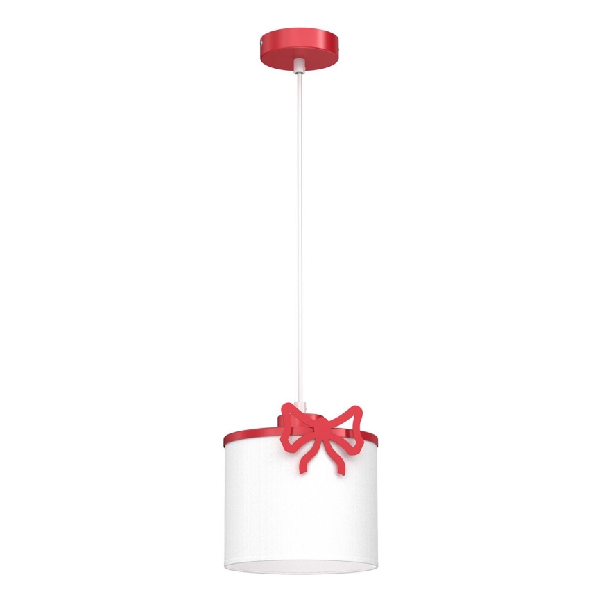 Lámpara colgante infantil SWEET 1xE27/15W/230V blanco/rojo/Arco
