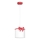 Lámpara colgante infantil SWEET 1xE27/15W/230V blanco/rojo/Arco