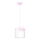 Lámpara colgante infantil SWEET 1xE27/15W/230V blanco/rosa/Arco