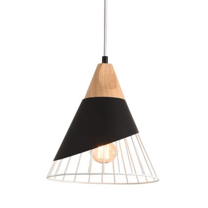 Lámpara colgante IRIS 1xE27/40W/230V negro
