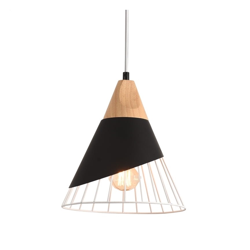 Lámpara colgante IRIS 1xE27/40W/230V negro