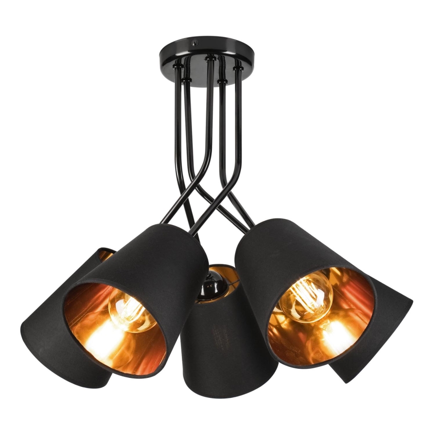 Lámpara colgante IRMA 5xE27/60W/230V negro
