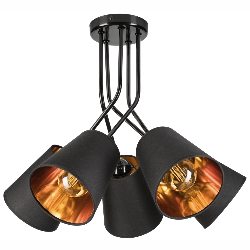 Lámpara colgante IRMA 5xE27/60W/230V negro