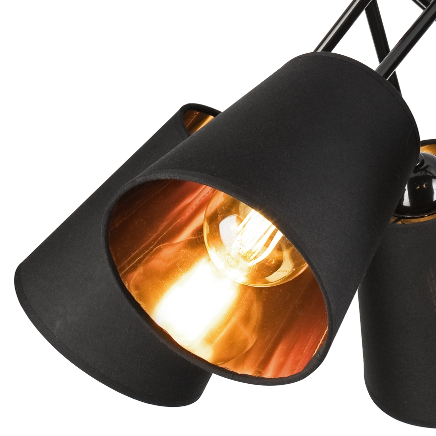 Lámpara colgante IRMA 5xE27/60W/230V negro