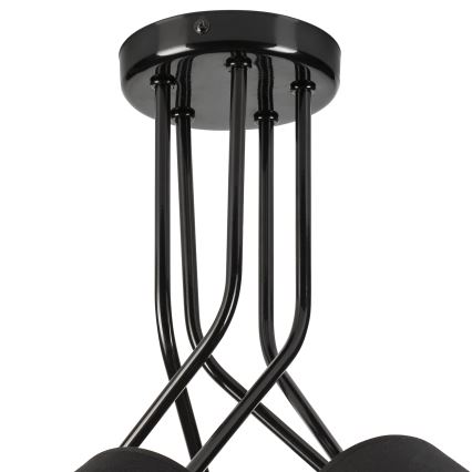 Lámpara colgante IRMA 5xE27/60W/230V negro