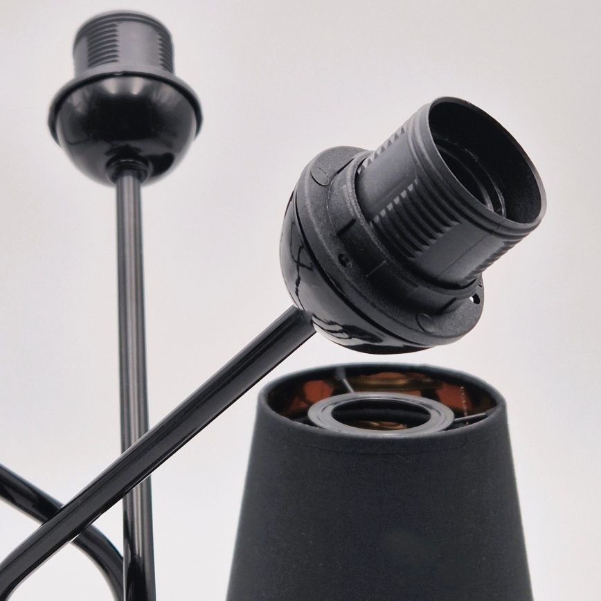 Lámpara colgante IRMA 5xE27/60W/230V negro