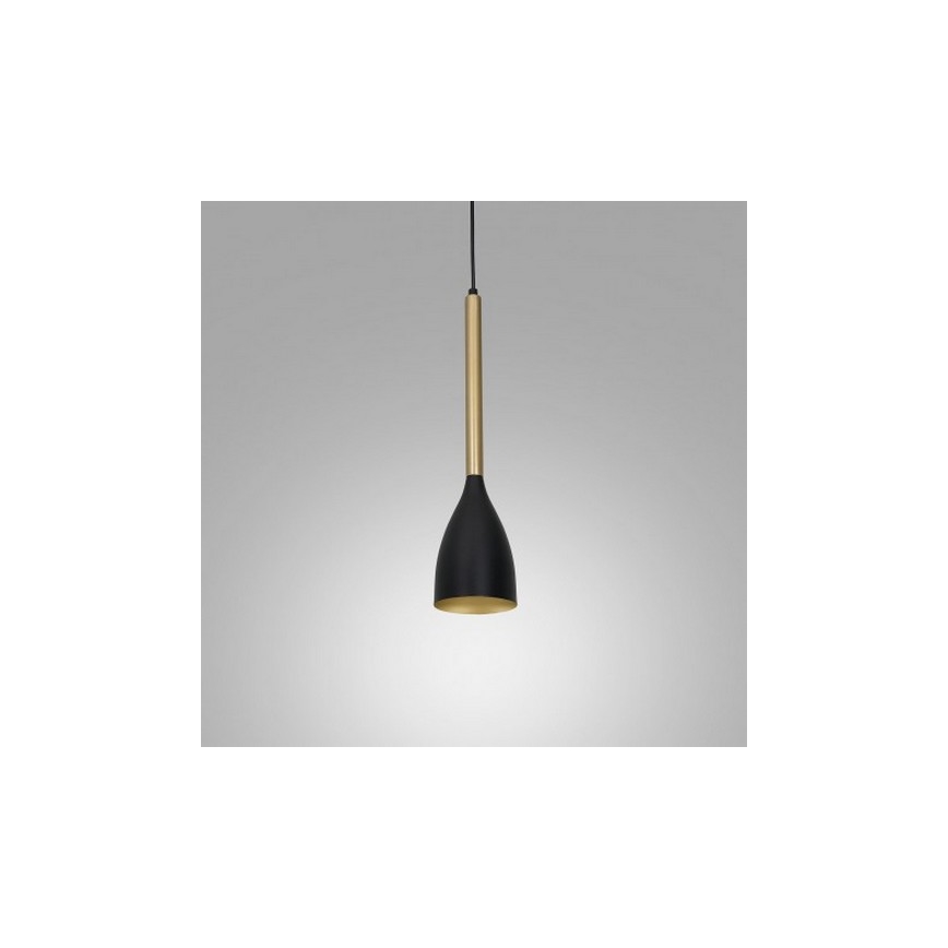 Lámpara colgante ISTAPPAR 1xE27/60W/230V negro/dorado