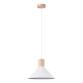 Lámpara colgante JAGA 1xE27/15W/230V diá. 30 cm blanco