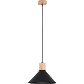 Lámpara colgante JAGA 1xE27/15W/230V diá. 30 cm negro