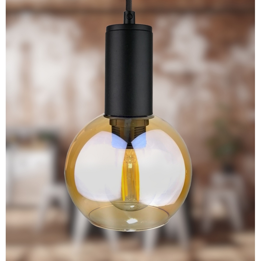 Lámpara colgante JANTAR BLACK 3xE27/60W/230V diá. 30 cm