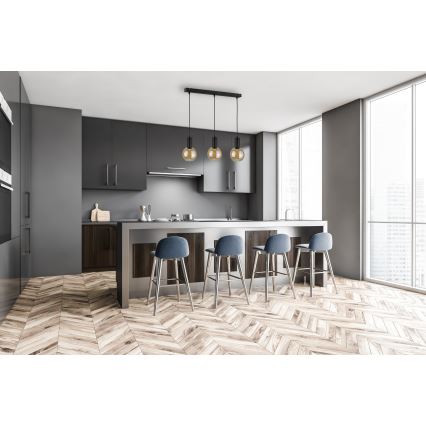 Lámpara colgante JANTAR BLACK 3xE27/60W/230V