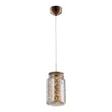Lámpara colgante JAR LED/5W/230V cobre/madera